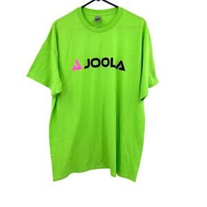 Joola Size XL Shirt Green‎ Logo Short Sleeve Crew Neck Tee Casual Pickleball